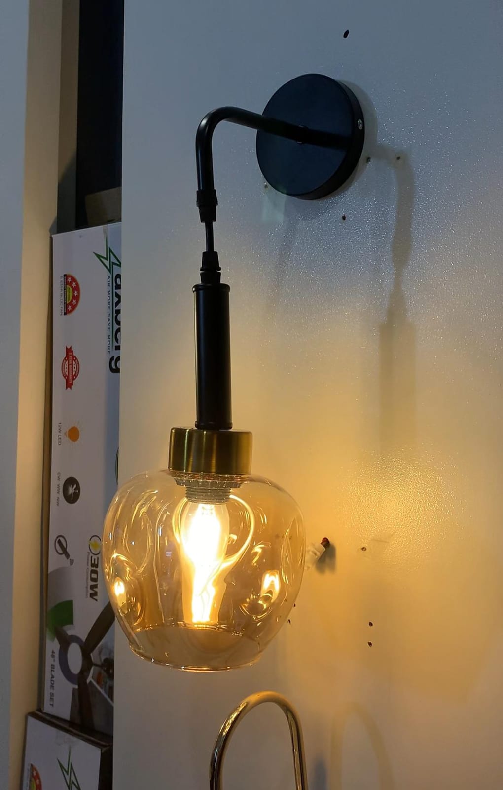 Globe Glass Shade | Wall Lamp Fixture Light E27 | D6705 | 
